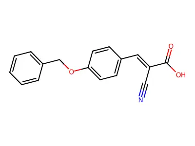 3-[4-(Benzyloxy)phenyl]-2-cyanoprop-2-enoic acid structure