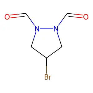 4-Bromopyrazolidine-1,2-dicarbaldehyde structure