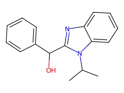 Phenyl-(1-propan-2-ylbenzimidazol-2-yl)methanol structure