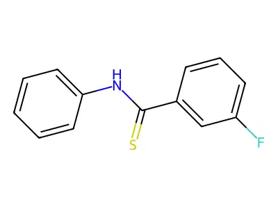 3-fluoro-N-phenylbenzenecarbothioamide structure