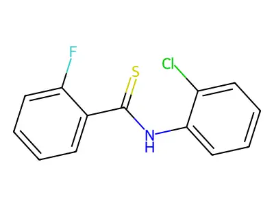 N-(2-chlorophenyl)-2-fluorobenzenecarbothioamide structure