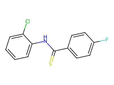 N-(2-chlorophenyl)-4-fluorobenzenecarbothioamide structure