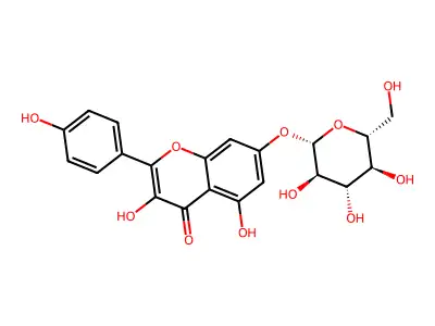 Kaempferol-7-O-glucoside structure