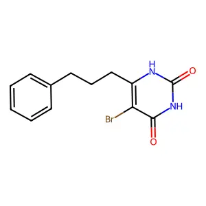 5-bromo-6-(3-phenylpropyl)-1H-pyrimidine-2,4-dione structure