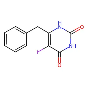 6-benzyl-5-iodo-1H-pyrimidine-2,4-dione structure