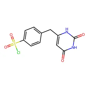 4-[(2,4-dioxo-1H-pyrimidin-6-yl)methyl]benzenesulfonyl chloride structure