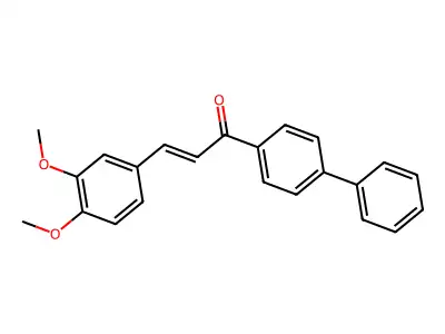 2-Propen-1-one, 1-[1,1'-biphenyl]-4-yl-3-(3,4-dimethoxyphenyl)- structure