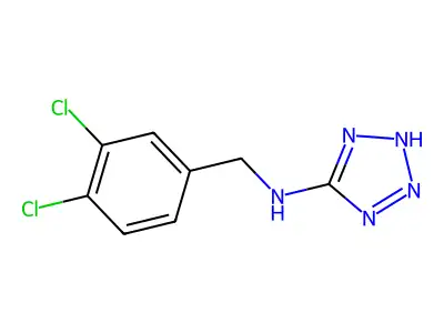 N-[(3,4-dichlorophenyl)methyl]-2H-tetrazol-5-amine structure