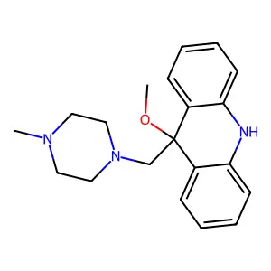 Acridan, 9-methoxy-9-((4-methyl-1-piperazinyl)methyl)- structure