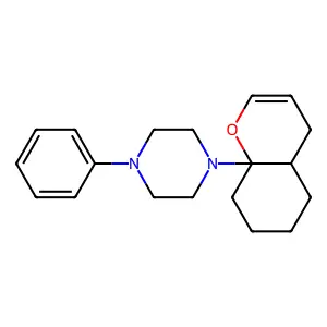 1-(4,4a,5,6,7,8-Hexahydrochromen-8a-yl)-4-phenylpiperazine structure