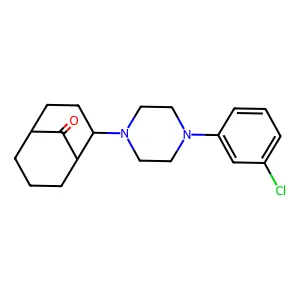 Bicyclo(3.3.1)nonan-9-one, 2-(4-(3-chlorophenyl)-1-piperazinyl)- structure