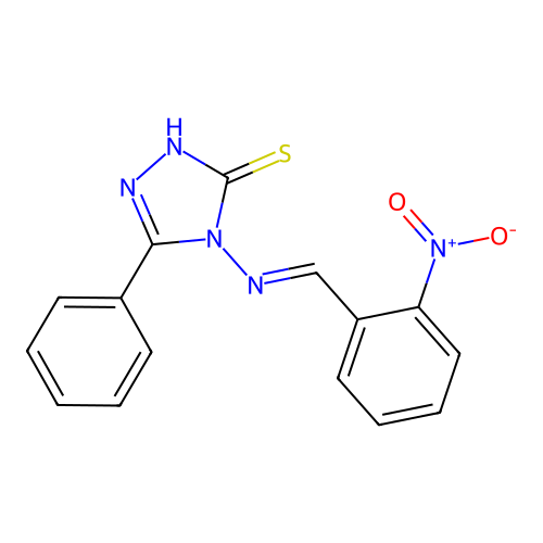 4-[(2-Nitro-benzylidene)-amino]-5-phenyl-4H-[1,2,4]triazole-3-thiol structure