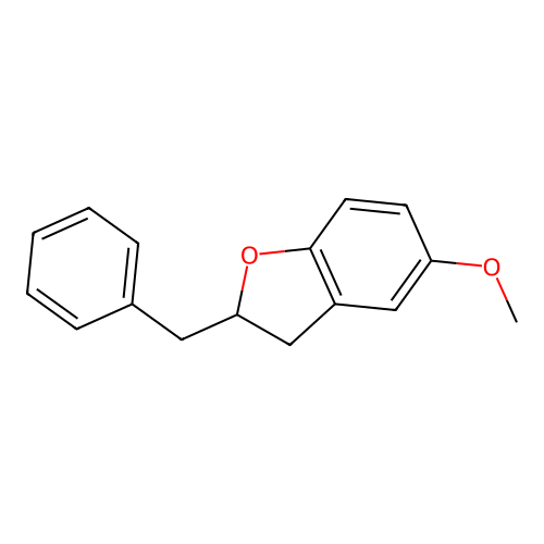2-Benzyl-5-methoxy-2,3-dihydro-1-benzofuran structure