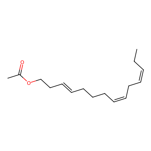 Tetradeca-3,8,11-trienyl acetate, (3E,8Z,11Z)- structure