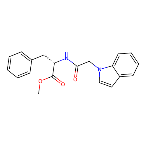 (S)-methyl 2-(2-(1H-indol-1-yl)acetamido)-3-phenylpropanoate structure