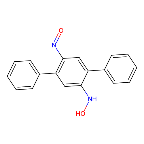 (1Z,4E)-2,5-diphenyl-2,5-cyclohexadiene-1,4-dione dioxime structure