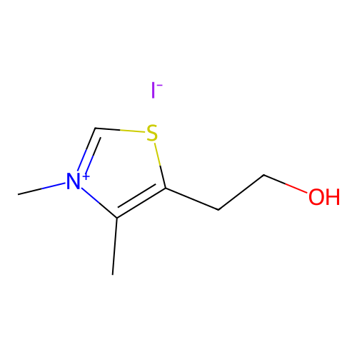 3,4-Dimethyl-5-(2-hydroxyethyl)thiazolium iodide structure