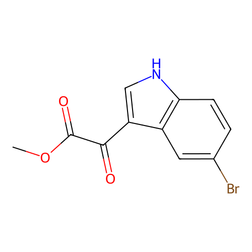 methyl 2-(5-bromo-1H-indol-3-yl)-2-oxoacetate structure
