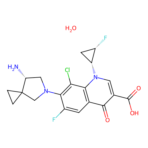 Sitafloxacin monohydrate structure