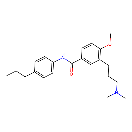 3-[3-(dimethylamino)propyl]-4-methoxy-N-(4-propylphenyl)benzamide structure