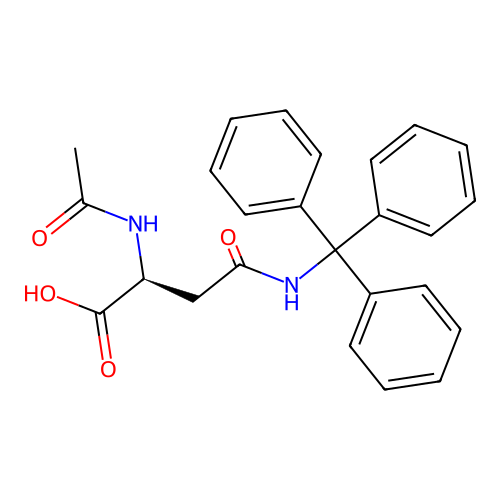 Nalpha-Acetyl-Ngamma-trityl-L-asparagine structure