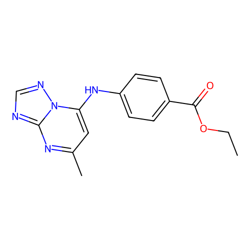 Ethyl 4-[(5-methyl[1,2,4]triazolo[1,5-a]pyrimidin-7-yl)amino]benzoate structure