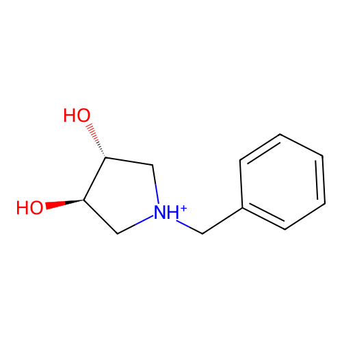 (3R,4R)-1-benzylpyrrolidin-1-ium-3,4-diol structure