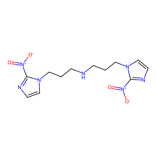 3-(2-nitroimidazol-1-yl)-N-[3-(2-nitroimidazol-1-yl)propyl]propan-1-amine structure