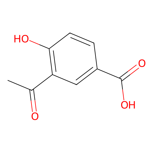 3-Acetyl-4-hydroxybenzoic acid structure
