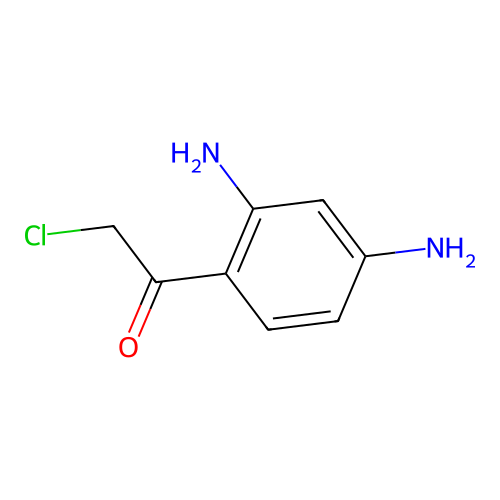 2-Chloro-1-(2,4-diaminophenyl)ethanone structure