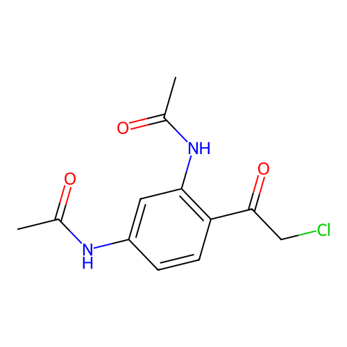 N-[3-acetamido-4-(2-chloroacetyl)phenyl]acetamide structure