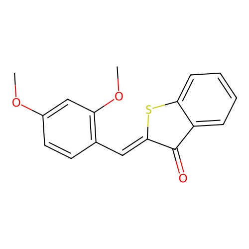 (Z)-2-(2,4-dimethoxybenzylidene)benzo[b]thiophen-3(2H)-one structure