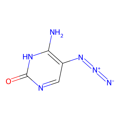 6-amino-5-azido-1H-pyrimidin-2-one structure