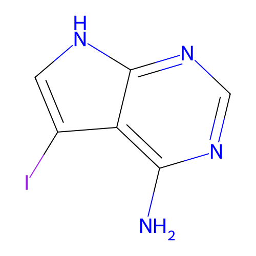 5-Iodo-7H-pyrrolo(2,3-d)pyrimidin-4-amine structure