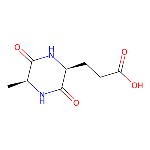 3-((2S,5S)-5-Methyl-3,6-dioxopiperazin-2-yl)propanoic acid structure