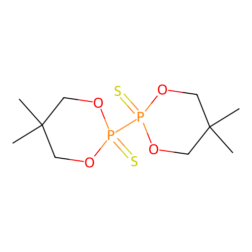 2,2'-Bi-1,3,2-dioxaphosphorinane, 5,5,5',5'-tetramethyl-, 2,2'-disulfide structure