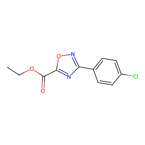 Ethyl 3-(4-chlorophenyl)-1,2,4-oxadiazole-5-carboxylate structure