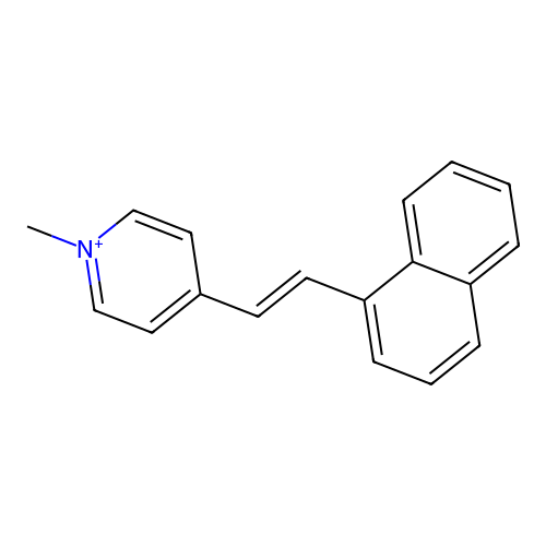 1-Methyl-4-(2-naphthalen-1-ylethenyl)pyridin-1-ium structure