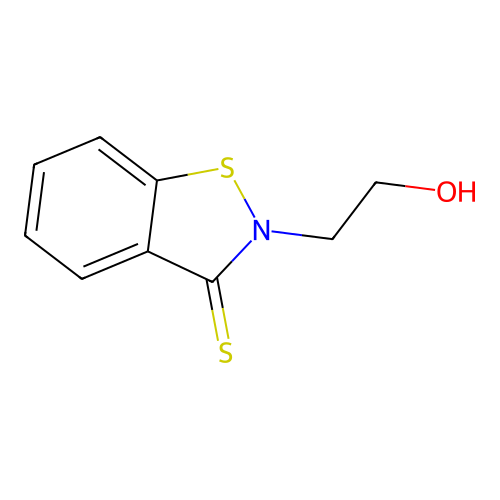2-(2-Hydroxyethyl)-1,2-benzothiazole-3-thione structure
