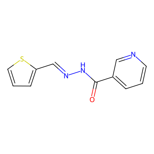 N'-[(E)-2-thienylmethylidene]nicotinohydrazide structure