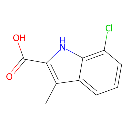 7-chloro-3-methyl-1H-indole-2-carboxylic acid structure