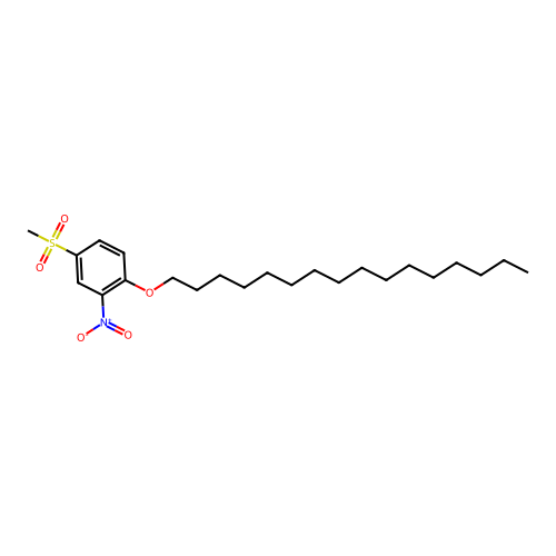 4-(Hexadecyloxy)-3-nitrophenyl methyl sulfone structure