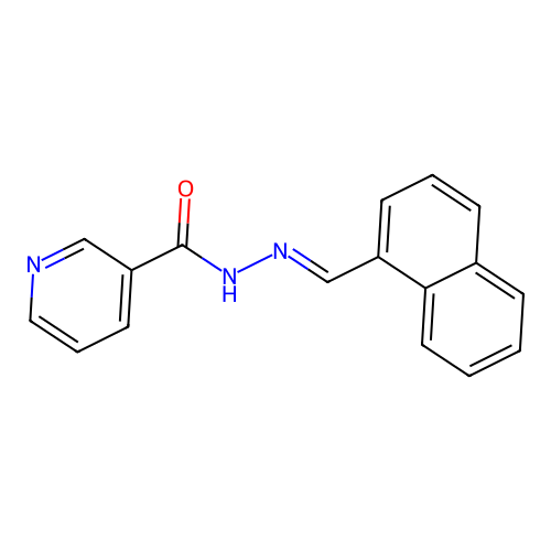 N'-[(E)-1-naphthylmethylidene]nicotinohydrazide structure