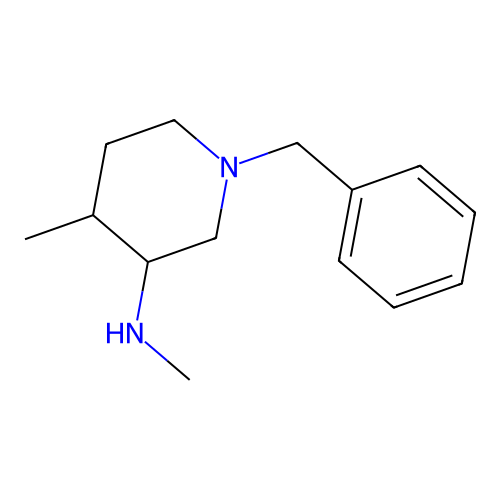1-benzyl-N,4-dimethylpiperidin-3-amine structure