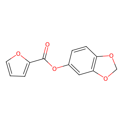 1,3-Benzodioxol-5-yl 2-furoate structure
