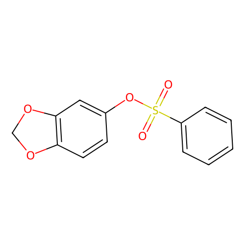 1,3-Benzodioxol-5-yl benzenesulfonate structure