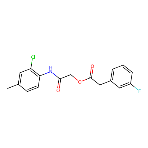 [2-(2-Chloro-4-methylanilino)-2-oxoethyl] 2-(3-fluorophenyl)acetate structure