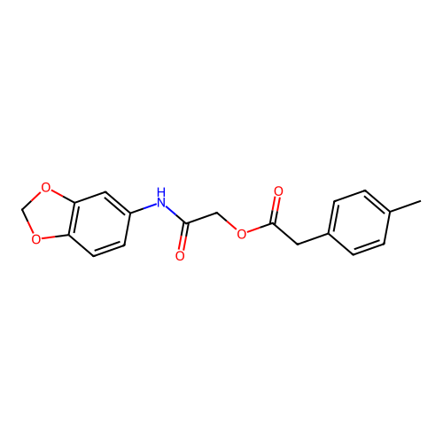 [2-(1,3-Benzodioxol-5-ylamino)-2-oxoethyl] 2-(4-methylphenyl)acetate structure