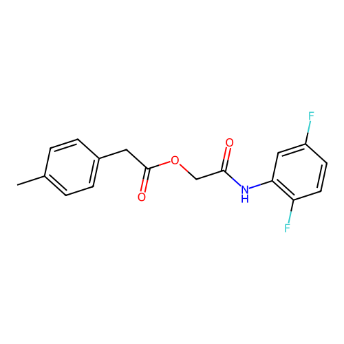 2-[(2,5-Difluorophenyl)amino]-2-oxoethyl (4-methylphenyl)acetate structure
