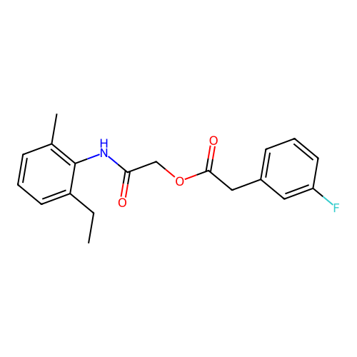 [2-(2-Ethyl-6-methylanilino)-2-oxoethyl] 2-(3-fluorophenyl)acetate structure